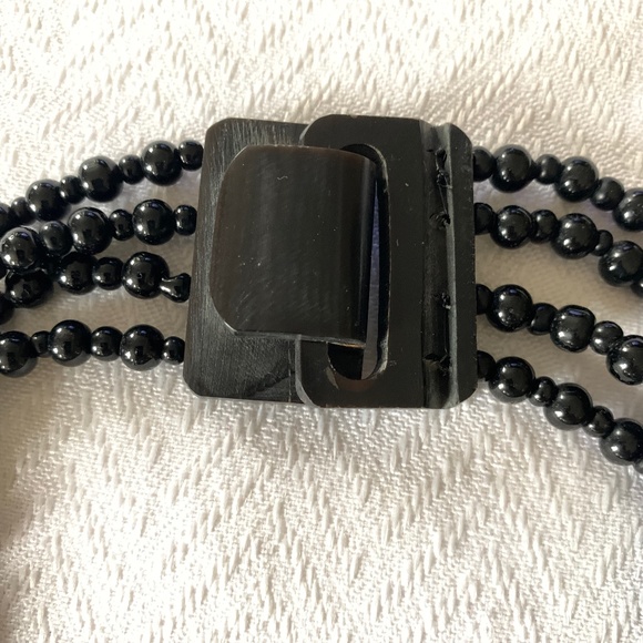 Black Bead Necklace - Picture 2 of 4